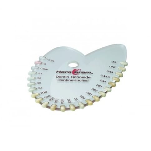 HeraCeram Shade Guide Dentine-Incisal Heraeus Kulzer