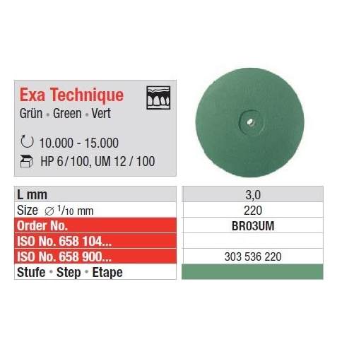 Polipanti Acrilate Nemontati Exa Technique UM Verde - 12 bucati