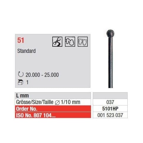 Freza Standard Diamante Sinterizate HP 51 - 1 buc. 