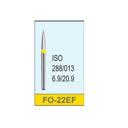 Freza diamantata extra-fina seria FO-22F galben 288/013 ISO Mani
