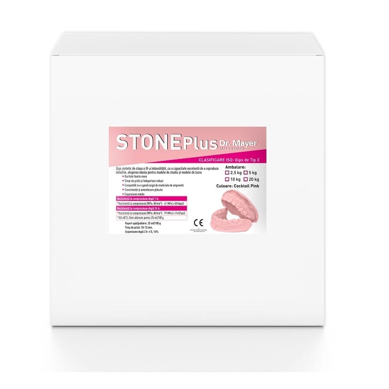 Gips HiroStone PLUS synthetic hard - pink 2.5kg