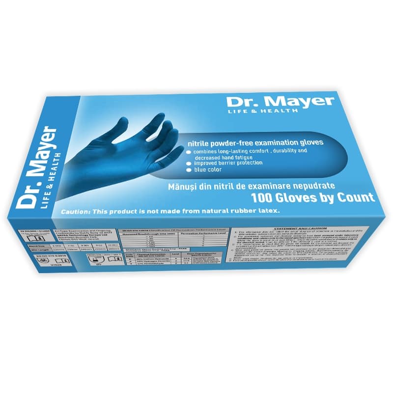 Manusi examinare nitril Blue marimea M Dr. Mayer