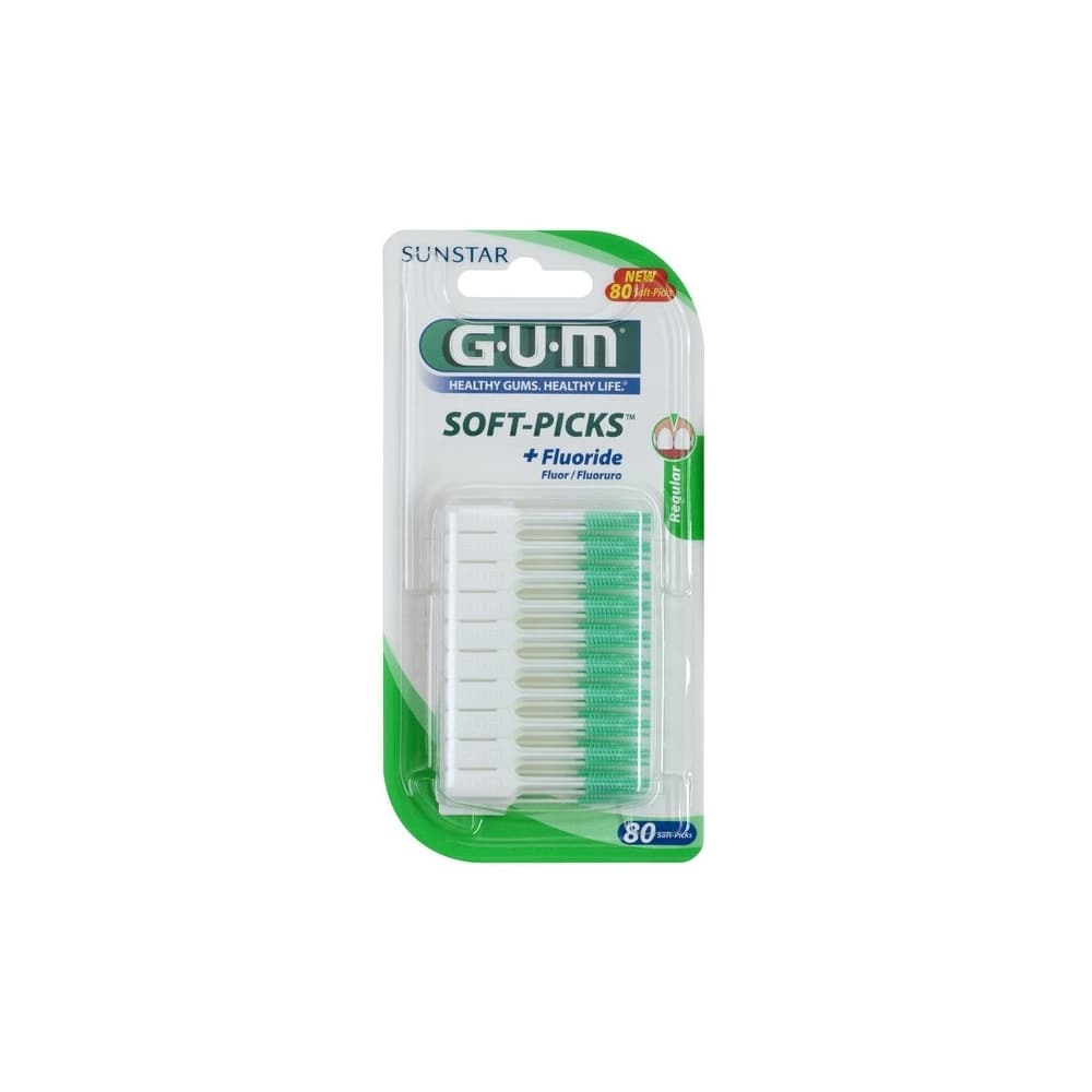 Accesorii GUM Soft Picks with Fluoride 80 picks