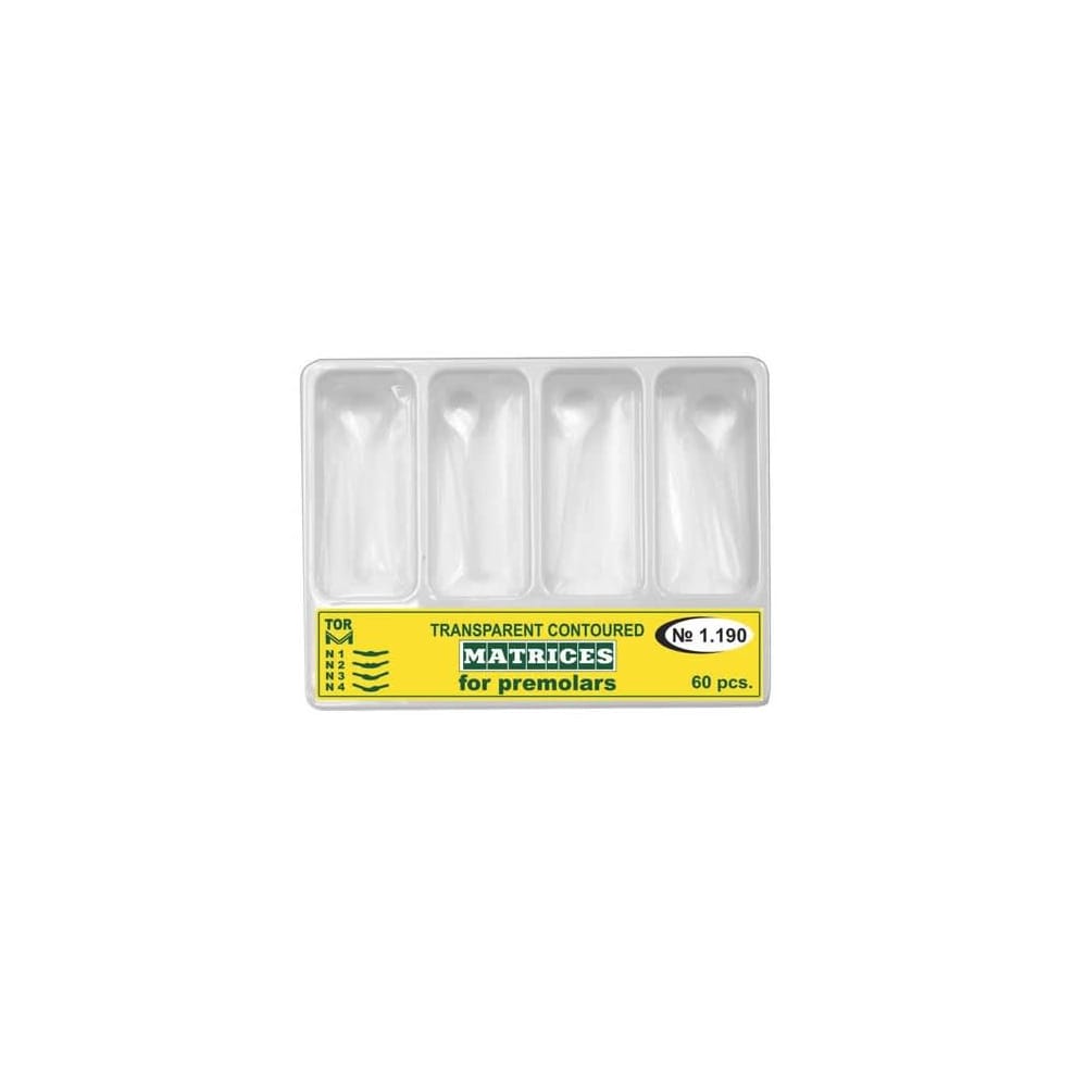 Matrici celuloid preformate premolar 60buc 1.190
