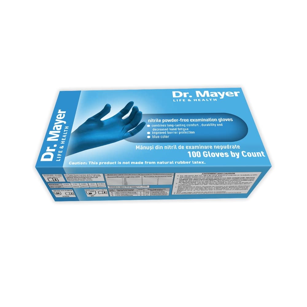 Manusi examinare nitril Blue marimea XS Dr. Mayer