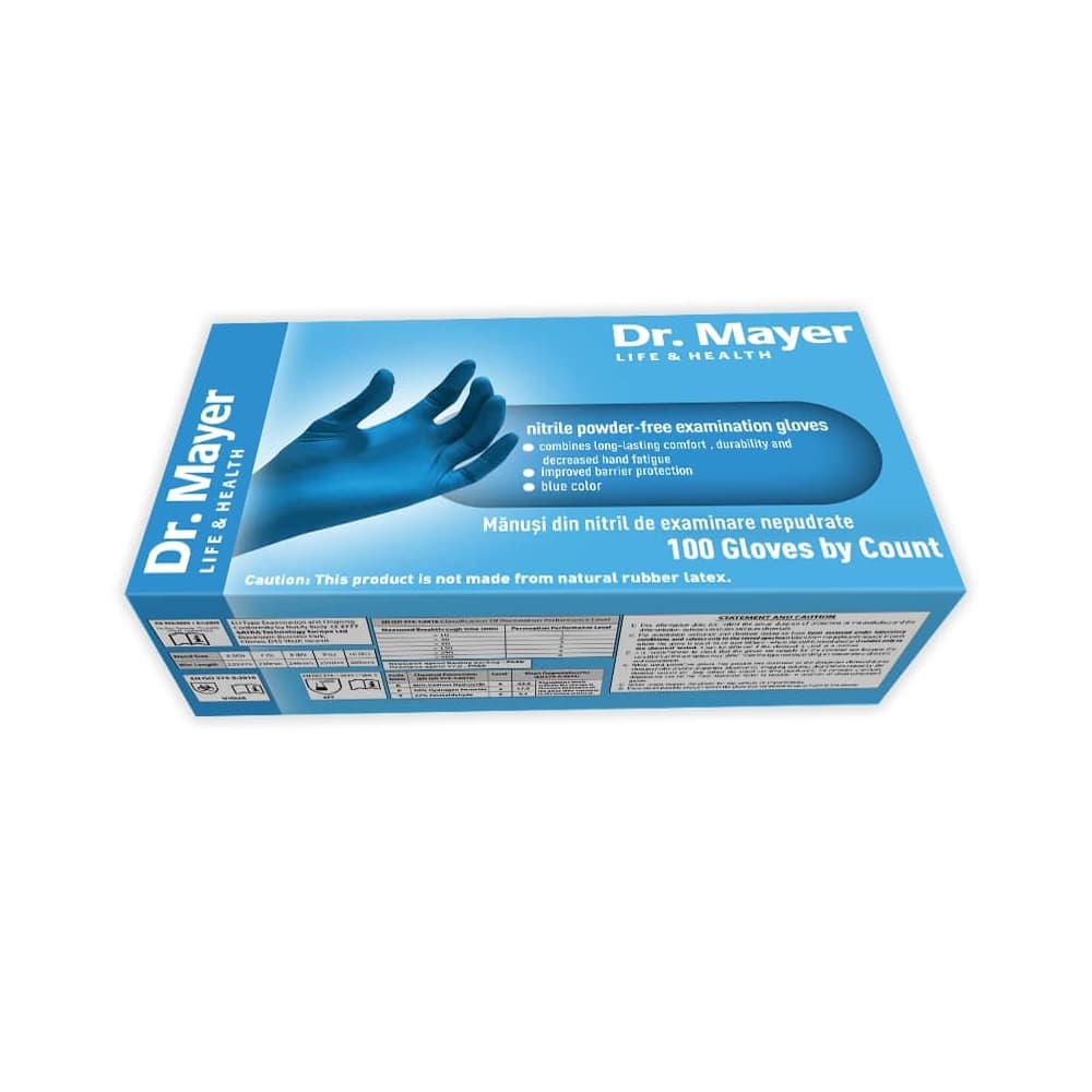 Manusi examinare nitril Blue marimea M Dr. Mayer