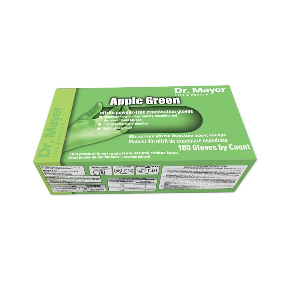 Manusi Examinare Nitril Nepudrate Apple Green Marimea XS Dr. Mayer